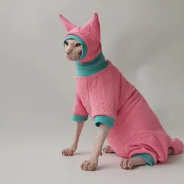 Kattdräkter hårlösa kläder varma och söta outfit designer hatt kattunge sfinx tillbehör