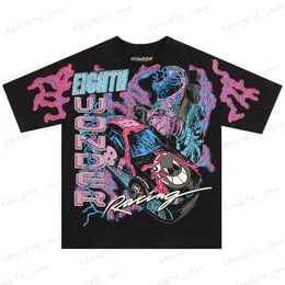 Męskie koszulki Y2K T Shirt Streetwear Harajuku Hip Hop Cyberpunk Graphic Print Ownersed Tshirts Mężczyźni kobiety nowe rock gotyckie topy z krótkim rękawem T240126