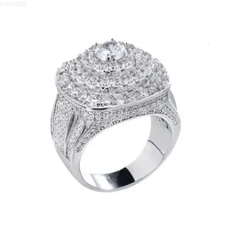 Heißer Verkauf Neue Trend Hip Hop Edlen Schmuck 925 Sterling Silber Iced Out Zirkon Luxus Diamant Ringe für Männer