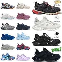 Belenciaga Donna Uomo Scarpe Track 3.0 Sneakers Scarpe da ginnastica di lusso Blu cielo Crema Mogano Arancione Ye Dde Scarpe firmate versatili Scarpe da trekking Scarpe da passeggio Dhgate