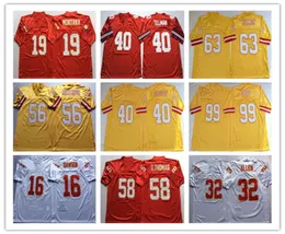 Masculino vintage Derrick Thomas Len Dawson Joe Montana Pat Tillman Hardy Nickerson Lee Roy Selmon Warren Sapp Mike Alstott MN Futebol 9718935