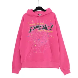 555 Spider Designer sp5der هوديز الشباب Thug Hiphop Spider Tracksuit Foam Letters 5555555 Pink Polo Hoodie Top Quality Women With Hoodies