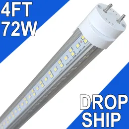 4 -stopowe LED Lights Lights, 4 stopy 72W 48 „Garage Light 48 '' Podwójny szpilka T8 G13 Rurka LED, łączalne żarówki LED do garaży, wtyczki i zabawy