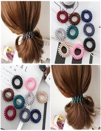 Fashion Girl Tie Hair Thin Hair Rope Ponytail Elastic Phone Cord Line Hårband Tyg Telefontråd Band T9G00792680169