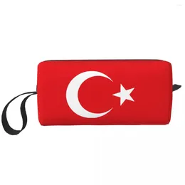 Borse per cosmetici Turchia Bandiera Turkiye Trucco Borsa da uomo turca Elegante custodia per organizer da viaggio