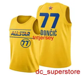 AllStar Cheap 2021 Luka Doncic Gold Jersey Custom Any Name Number Herren Damen Jugend Basketball Jersey XS6XL Shirt6936432