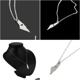 Pendentif Colliers Tendance Bijoux Femmes Cou Chaîne Vente En Acier Inoxydable Palestine Israël Carte Nationale Collier Pour Livraison Directe Dhse4