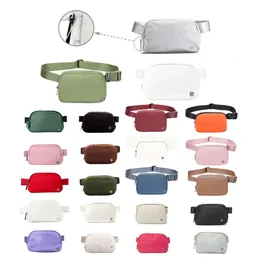 고급 Lulu Bumbag Everywhere Belt Bag 디자이너 Lu Fleece Bum Best 요가 가방 패니 팩 Waistpacks 나일론 여성 핸드백 스포츠 지갑