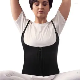 Gilet per tuta da sauna con supporto per la vita per donna che intrappola il calore compressione modellante top palestra esercizio versatile giacca modellante