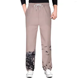 Pantaloni da uomo Uomo Y2k Primavera Autunno Dritto Elastico in vita Pantaloni alla caviglia Harajuku Graphic Fit Sport Streetwear Pantaloni sportivi da uomo