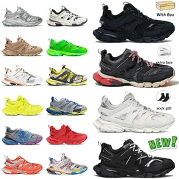 2024 Belenciaga Designer Womens Mens Sapatos Track 3 Sapatilhas Casuais Treinadores de Luxo Verde Profundo Laranja Prata Cinza Sapatos Running Shoes Tamanho 35-46 Dhgate