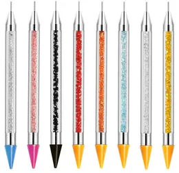 Двусторонняя силиконовая ручка для резьбы по головке, кисти для дизайна ногтей, стразы, хрустальная ручка, инструмент для DIY, гель-маникюрные инструменты