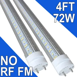 4 stóp T8 T10 T12 LED RIBE żarówki 48 "G13 18W 6000K chłodne białe AC85-265V Fluorescencyjne zastępcze podwójnie zasilane balastem Bajki Work Bulbencki Usastock