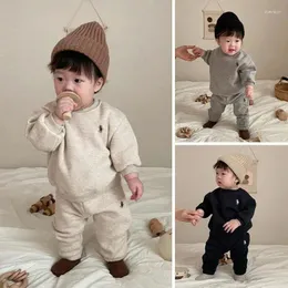 Conjuntos de roupas 2024 crianças para meninos bebê calças superiores roupas terno crianças estilo coreano infantil primavera 2pcs fatos de treino pulôver