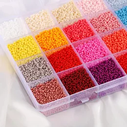 Charm 2/3mm Mixed Colors Charm Czech Glass Seed Beads Loose Spacer Beads for Diy Necklace Earrings Rings Jewelry Making Supplies Set