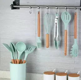 Köksverktyg silikon köksutrustning 12 stycken uppsättningar non-stick pot spatula kök verktyg matlagning spatel uppsättning