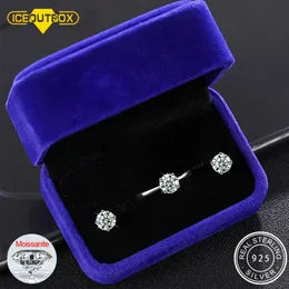 Charm Damen Schmuckset Vvs Moissanit Ohrringe Ringe mit Geschenkbox Muttertagsgeschenk Iced Out Schmuck für Mutter, Frau, Freundin, Geburtstag