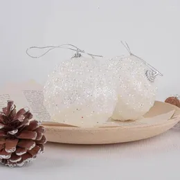 Decorazione per feste Perla bianca Palla di Natale Ornamenti glitter Decorazioni per albero di Natale Anno di vendita Adornos Navida 2024 Plstic