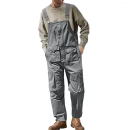 Calças masculinas Homens Macacões Bib Geral para Mens Trabalho Dungarees Unisex Workwear Romper Oversized Macacão Loja Oficial Pantalones