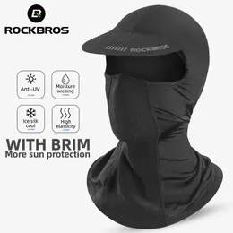 Rockbros Summer Balaclava Full Face Scarf Mask Hiking Caps Cycling Hunting Bike Head Cover Tactical Cap Bishing Headwear 240124