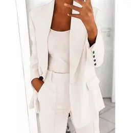 여자 양복 우아한 슬림 블레이저 피트 재킷 정장 사업 아웃복상 의상 사무실 레이디 코트 클래식 솔리드 블레이저