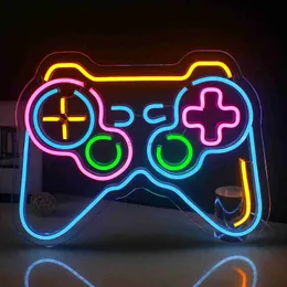 LED Neon Sign Game Neon Signs for Wall Decor USB Powered LED Gaming Neon Signs Bedroom Livingroom Game Room Decor Men Boys Teen Gamer Gifts YQ240126