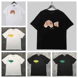 رجال tshirts العلامة التجارية الجديدة أزياء العلامة التجارية Pa Palmsangel Teddy Bear قصيرة الأكمام القطن كبير الحجم الكبير