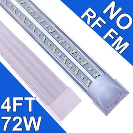 LED Shop Light 4Ft, 72W 72000LM 6500K, T8 LED Light Fixture, Clear Cover, NO-RF RM Ceiling and Utility Shops Lighting, Linkable Tube Lights, Sho p Lights Room, Garage usastock