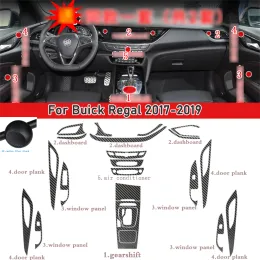 Car Interior Sticker Gear Box Protective Film For Buick Regal 2017-2019 Car Gear Panel Sticker Carbon Fiber Black