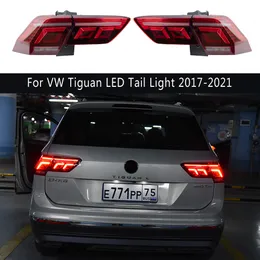 För VW Tiguan LED-bakljus 17-21 Broms Omvänd parkering Runda Light Streamer Turn Signal Indicator Taillight Assembly Auto Parts