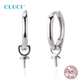 Boucles d'oreilles CLUCI 3 paires 925 en argent Sterling filles boucles d'oreilles perle boucle d'oreille crochet raccords boucles d'oreilles décontractées pour les femmes SE163SB