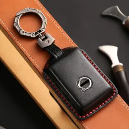 غطاء مفتاح السيارة لفولفو XC40 XC60 XC90 S60 S90 V60 V90 T5 T6 T8 Keyring Shell Case Leather