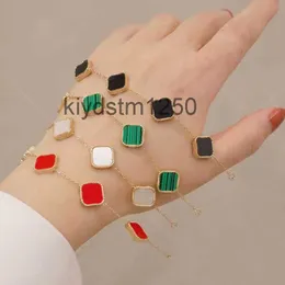 Designer Armband Four Leaf Clover Jewlery For Women 18K Gold Plated Jewelry Wedding Mother 'Day High Quality YK69