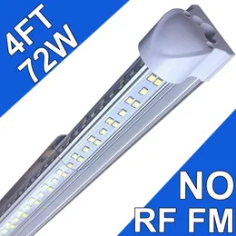 NO-RF RM 25Pack LED T8 Светильник для магазина, 4 фута, 72 Вт, 6500K, дневной свет, белый, соединяемый, встроенные светодиодные трубки, светодиодные барные светильники, гараж, мастерская, верстак, США