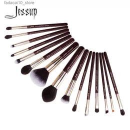 メイクアップブラシJessup Brush Professional Makeup Brushes Set Foundation Eyeshadow Powder Contour 15PCS化粧品ツールキット合成髪Q240126