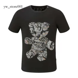 Killer Style Plein Bear T-Shirt T-Shirts Tops -Marke Kurzarm Phillip Plein Fashion Black Beach Herren Sommer Philipps Plein Skulls Teddy Bear Muster 4642