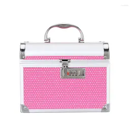 Kosmetiska väskor 2024 Fashion Professional Makeup Bag Women Case Kvinnor Korean Make Up Organisers Box Jewelry Storage Organizer