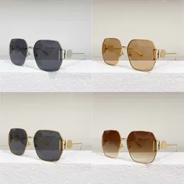 Toppkvalitetsdesigner solglasögon kvinnorsglasögon UV -skydd Enkelt brev lunett de soleil casual glasögon män stora ram solglasögon mycket bra hj053