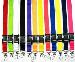 12 färger Universal Blank Lanyard tillgängligt Neck Rem ID -kort för mobiltelefonsträng Key Chains Neckstrap DHL8776046