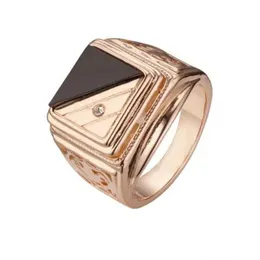 Bandringe FJ Herren Große Größe 585 Roségold Farbe Halbschwarz Hochzeitsringe #12 240125