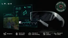 Ett smart trådlöst AR -glasögon 1150 nits BT5.3 AI Voice Control GPT 300mAh 4K Video UHD AR Glasses