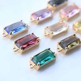 BHs 2021 Neue echte vergoldete 9 x 16 mm Kristall-Wassertropfen-Ohrring-Anhänger-Halsketten-Charme, DIY-Ohrringe, Schmuckherstellung, Zubehör