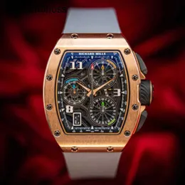 Richardmills Watch Swiss Top Automatic Watches Rm 7201 Rose Gold Flight Back Timing Code Table Complete Set Rm72