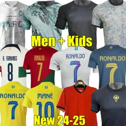 Ronaldo Al Nassr FC Soccer Jerseys 2024 Portuguesa Cr7 Gonzalo Martinez Talisca Ghislain Konan Vincent Aboubakar Portugal Football Shirt 23 24 25 Al-Nass FC