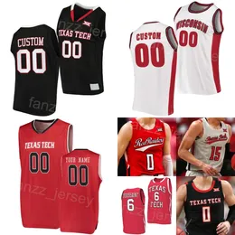 College Texas Tech Red Basketball 2 Pop Isaacs Jersey Woman Youth Man 5 Darrion Williams 6 Joe Toussaint 35 Devan Cambridge 22 Warren 1 Lamar 0 Chance McMillian Team