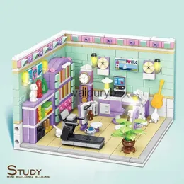 블록 623pcs 시티 빌딩 블록 세트 키트 친구 집 침실 연구 모델 3 in 1 변형 Brinquedos 교육 장난감 Girlsvaiduryb