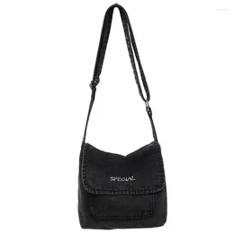 DHgate Denim Evening Bags Crossbody Bag For Women Casual Korean Female Shoulder Pack Travel Handbag Big Ladies Commute Schoolbag Bags Luggage Accessories