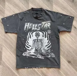 2024 Мужские футболки Hellstar Высококачественные мужские дизайнерские рубашки hellstar для мужчин Летняя одежда Модная хлопковая футболка для пар Повседневная женская короткая 853