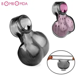 Silicone maschio riutilizzabile manica del pene anello scroto Bondage Cage Lock sperma anello del rubinetto giocattoli del sesso per gli uomini ritardare l'eiaculazione C190401013369784