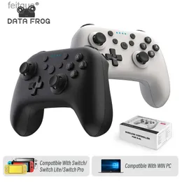 Игровые контроллеры Джойстики DATA FROG Беспроводной контроллер Bluetooth для Switch Pro YQ240126